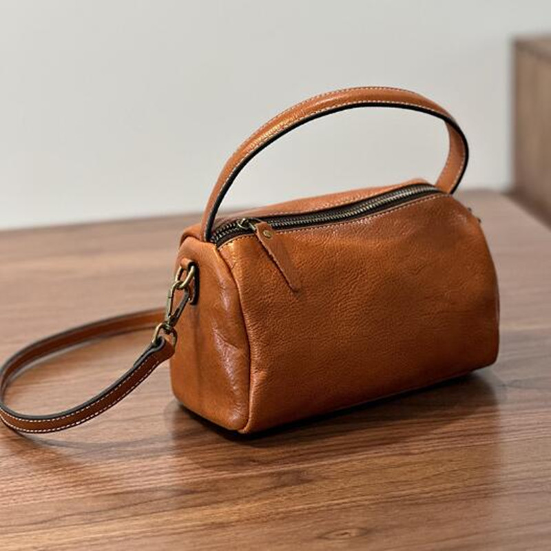 Doctor Bag Leather - Sac à Main Rétro Classique en