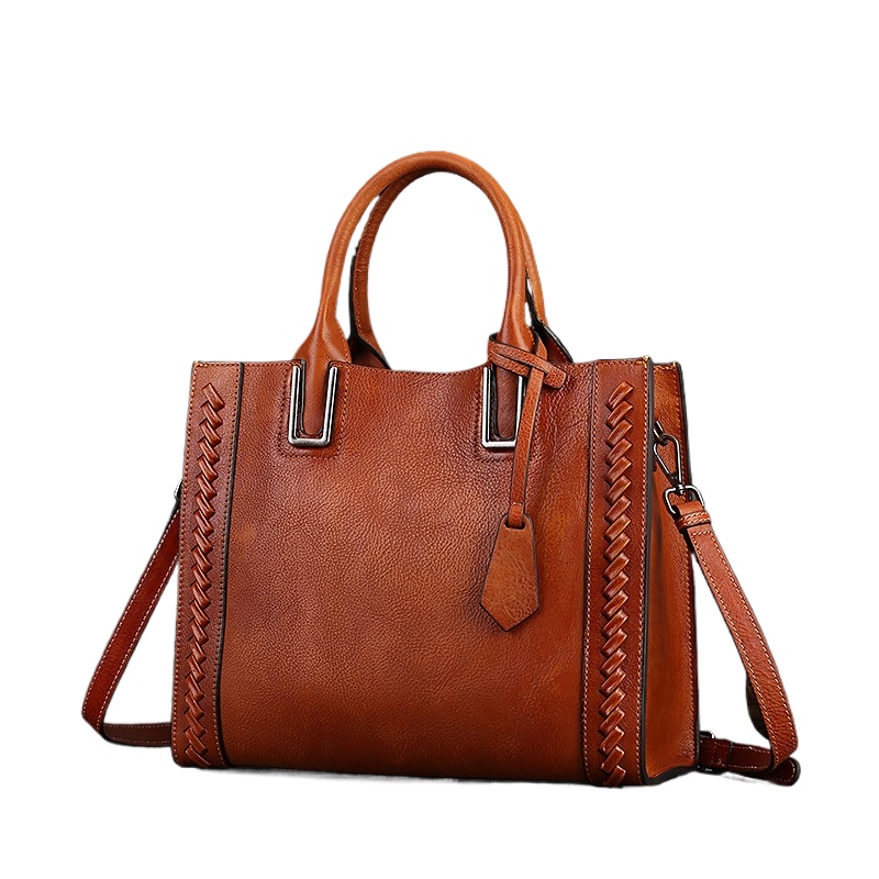 Doctor Bag Leather - Sac à bandoulière vintage pour femme