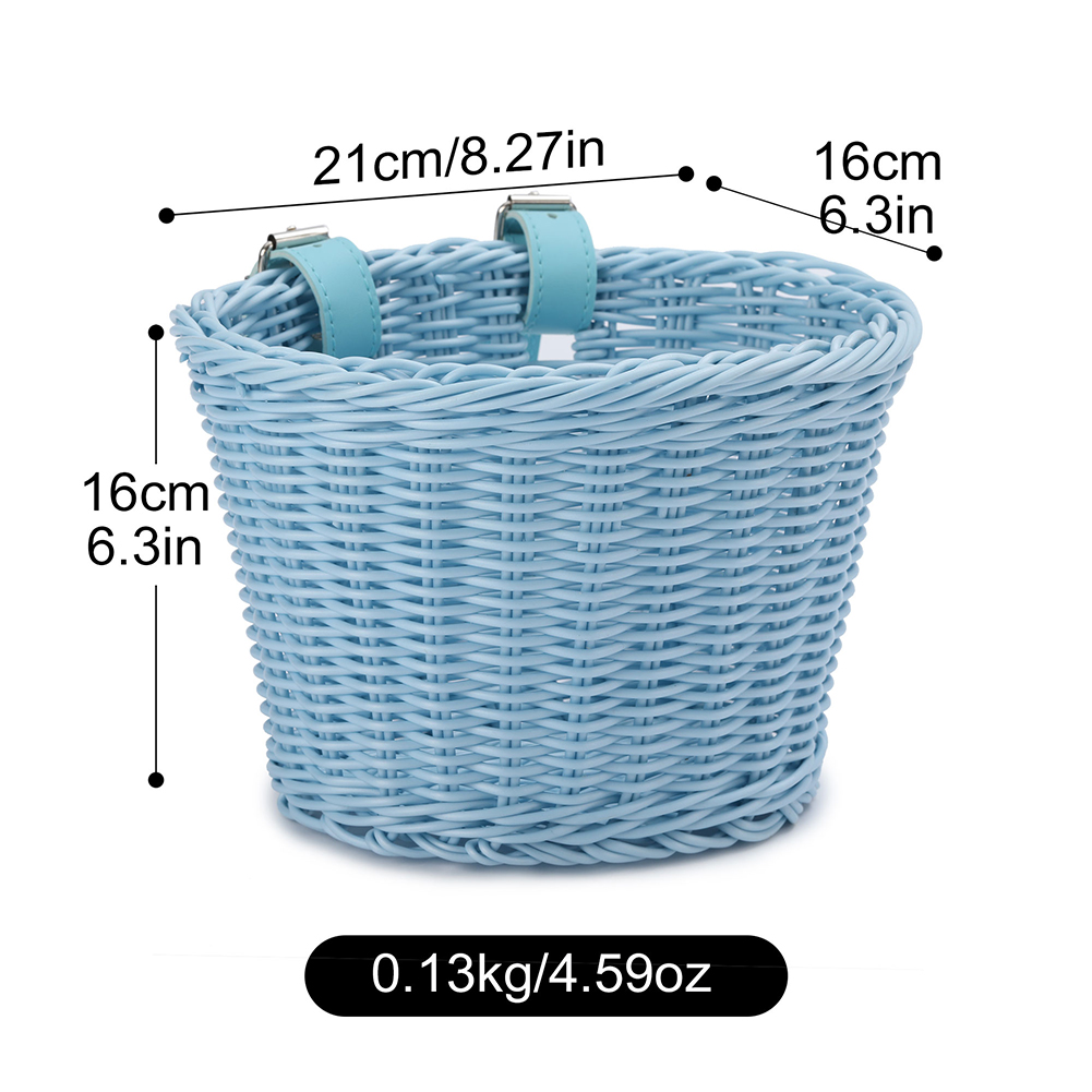 Basket Bag Wicker - Panier avant de vélo tissé à