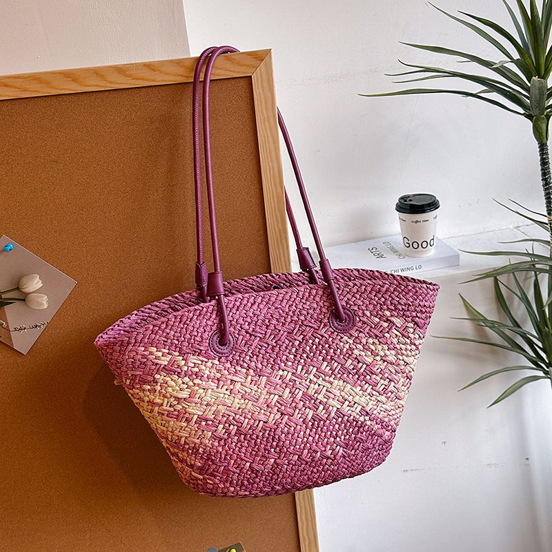 Basket Bag Wicker - Décontracté rotin grande capacité fourre-tout concepteur
