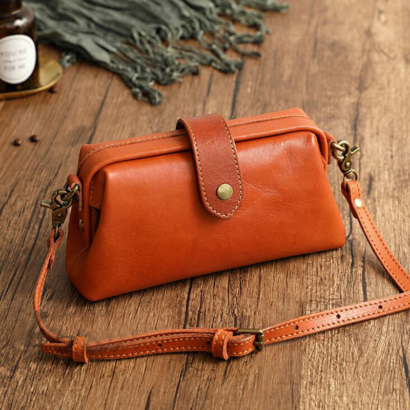 Doctor Bag Leather - Sac à bandoulière en cuir véritable