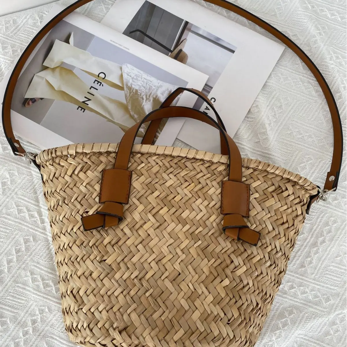 Sac panier en paille bohème, s - Basket Bag Wicker avis et prix