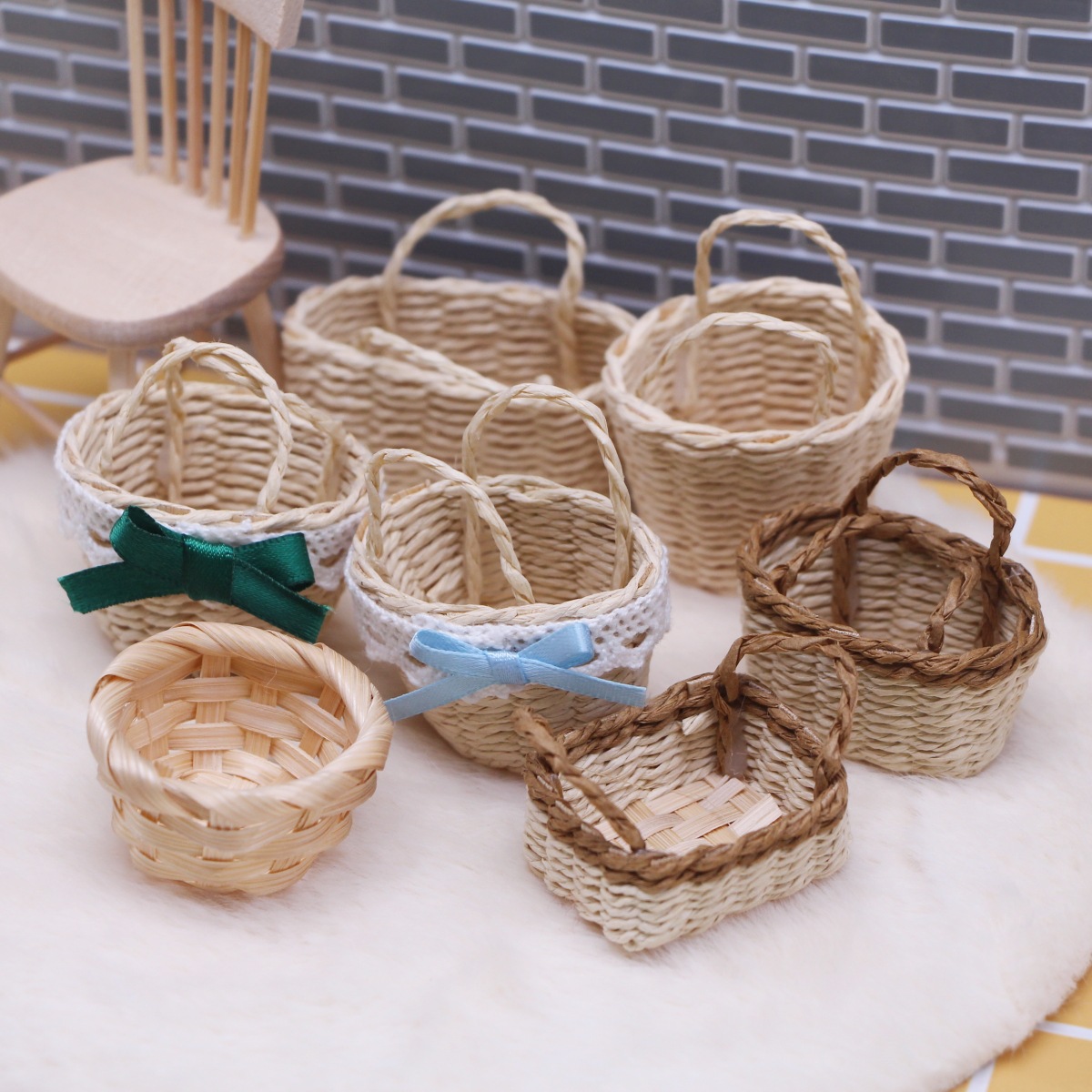 1Pc maison de poupée tissé à l - Basket Bag Wicker avis et prix