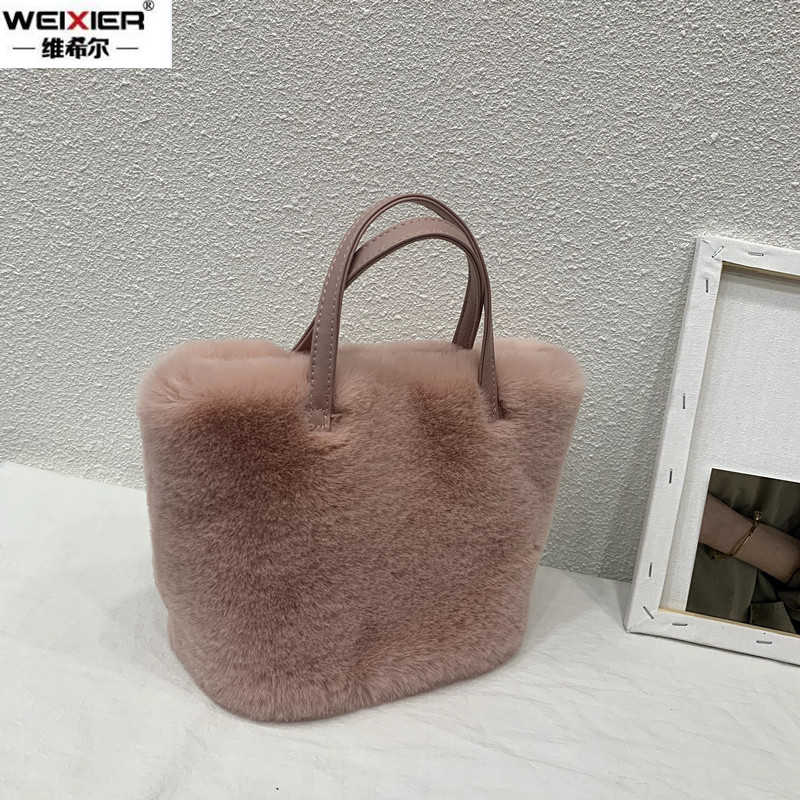 Fausse fourrure couleur unie f - Women Bags Max avis et prix