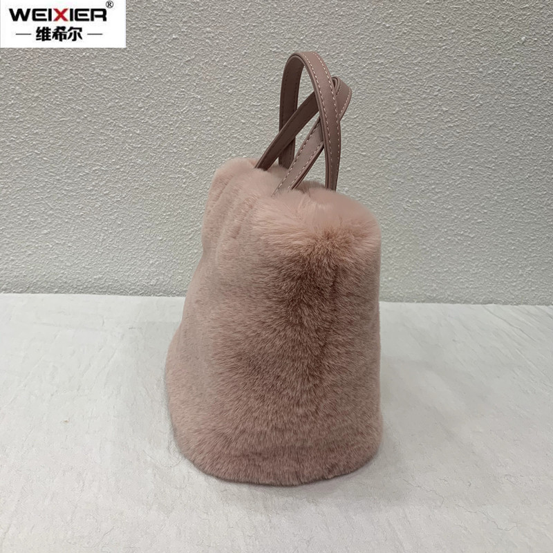 Fausse fourrure couleur unie f - Women Bags Max avis et prix