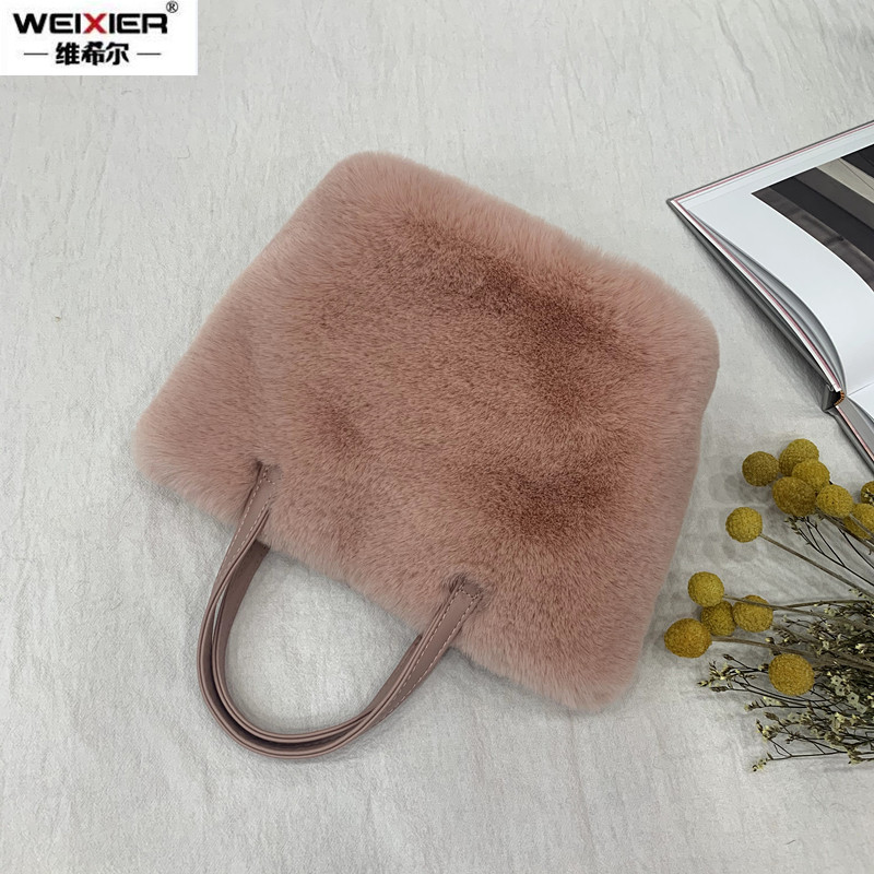 Fausse fourrure couleur unie f - Women Bags Max avis et prix