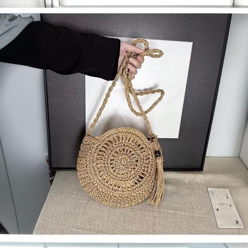 Sac en paille tressé rond, sac - Circle Round Bag avis et prix