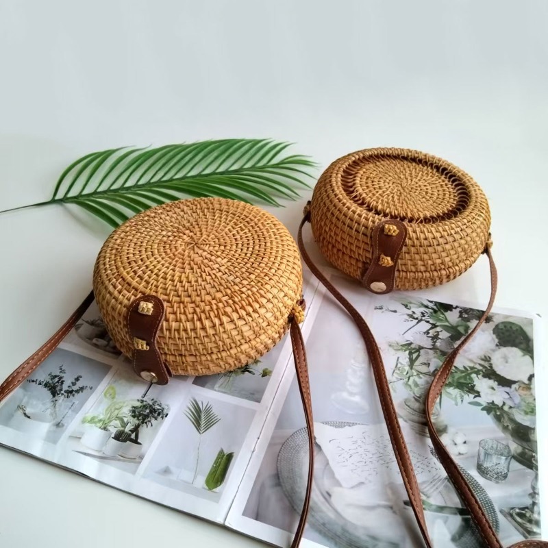 Sac à main en paille tressé fa - Circle Round Bag avis et prix