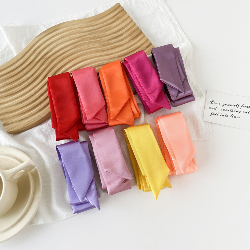 Foulard fin en satin couleur u - Women Bags For Office Use avis et prix