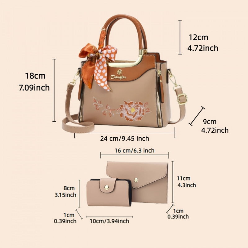 Ensemble de 3 sacs à main brod - Women Bags For Office Use avis et prix