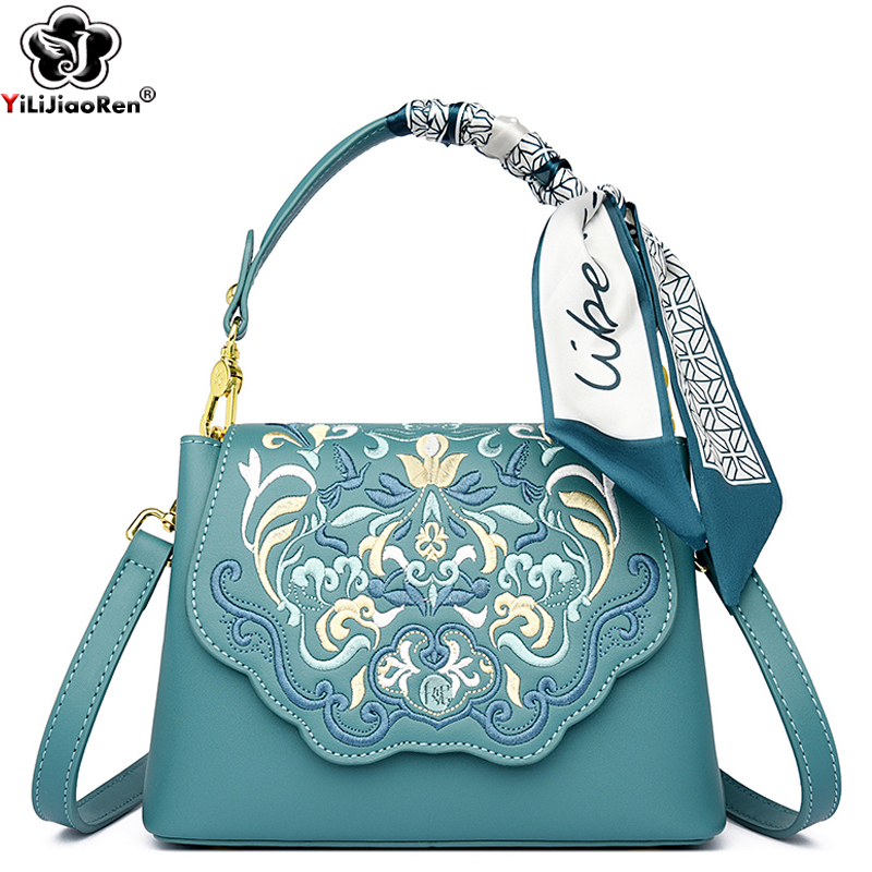 Sac à main en cuir brodé pour  - Women Bags Collection avis et prix
